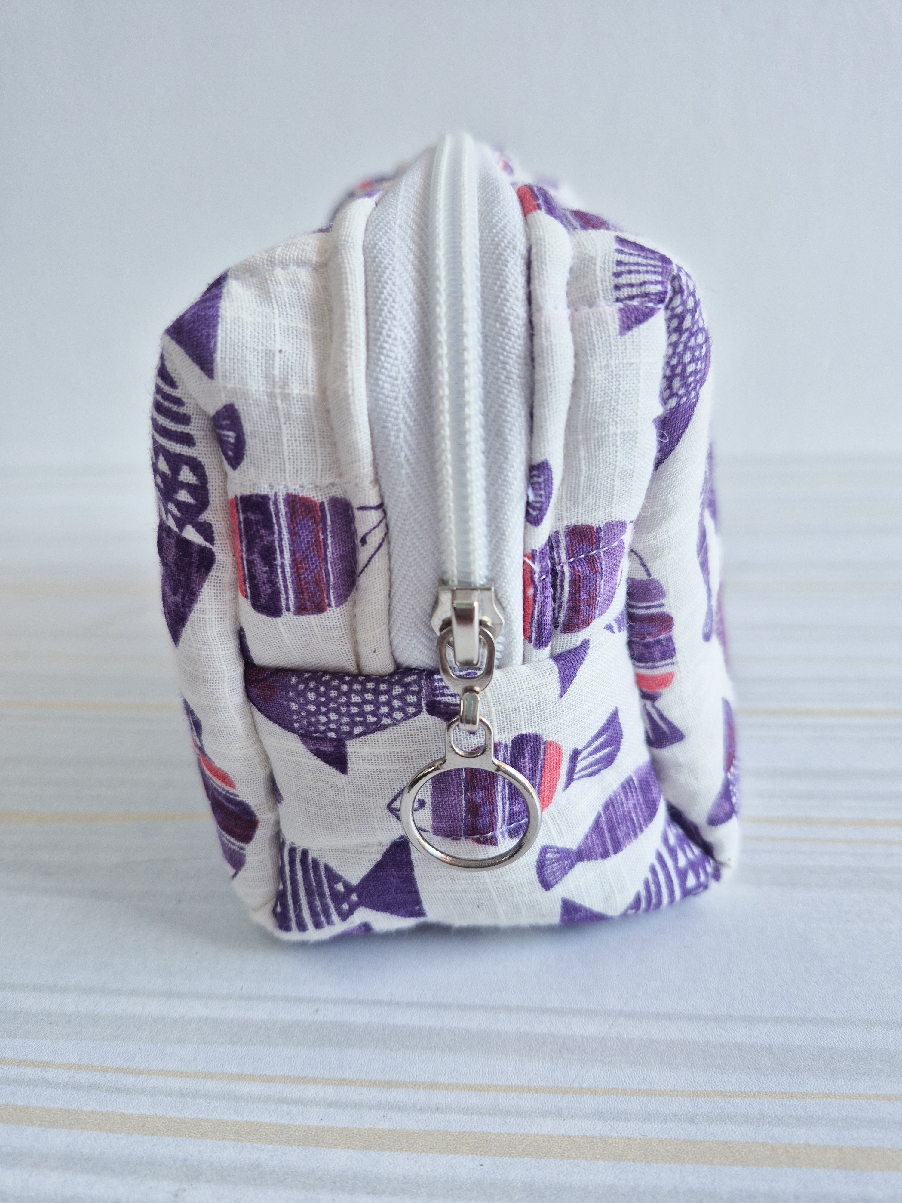Meena Quilted Makeup/ Travel Pouch - Medium size