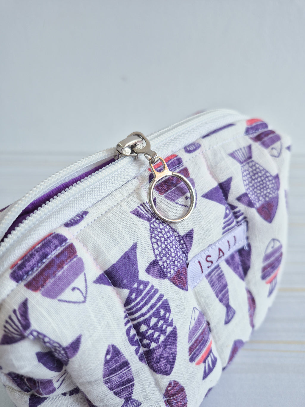 Meena Quilted Makeup/ Travel Pouch - Medium size