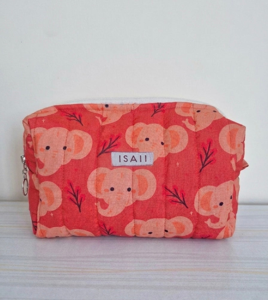 Yaanai Quilted Makeup/ Travel Pouch - Large size